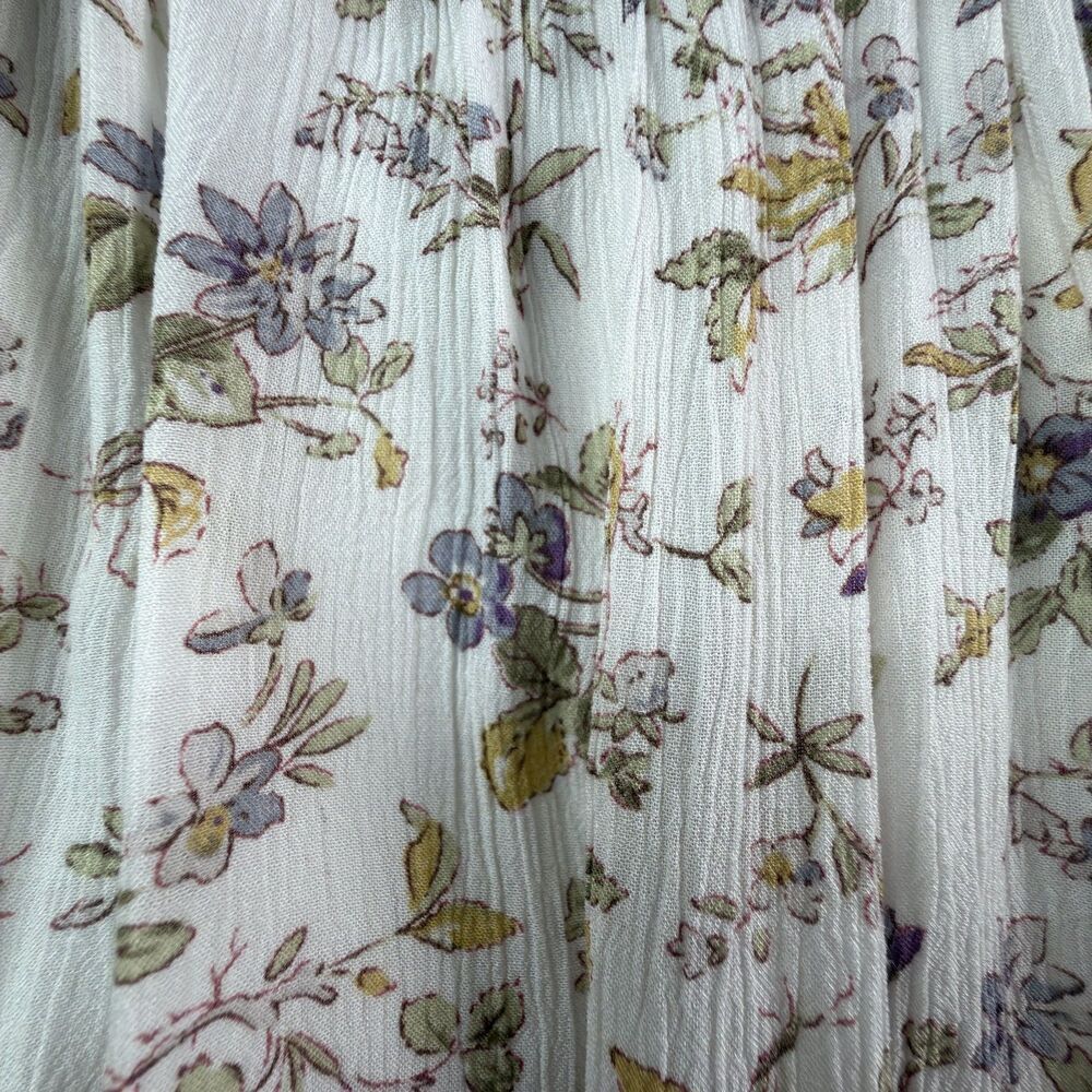 lucca couture floral fit flare mini dress spaghetti straps cottagecore rayon xs - Picture 7 of 10
